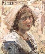Alexander Ignatius Roche Peasant Girl oil on canvas